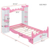 Cocoa Yacht Club Castle-Shaped Wooden Bed with Storage Shelf