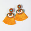 Cocoa Yacht Club Orange Tassel Earrings