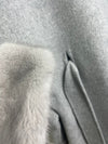 Genuine Scandinavian Mink Fur Virgin Wool Coat