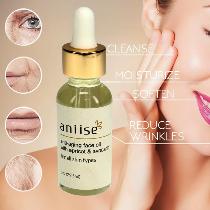 ANIISE Anti – Aging Face Oil with Apricot and Avocado, For All Skin Types - Made in USA – 1 oz Cocoa Yacht Club