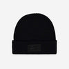 Leather Patch Wool Beanie