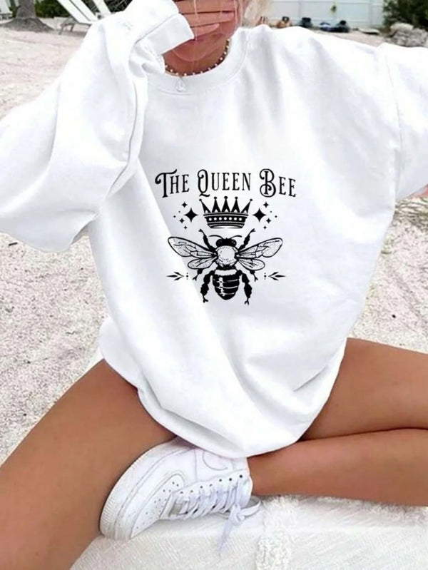 Cocoa Yacht Club Queen Bee Graphic Print Sweatshirt