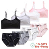Cocoa Yacht Club 1/4 Sets Cotton Girls Bralette Set