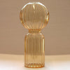 Apricot Ribbed Vase - Pair
