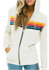 Cocoa Yacht Club Aviator Nation 5 Stripe Rainbow Hooded Sweatshirts