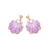 Cocoa Yacht Club Gradient Drip Oil Shell Earrings