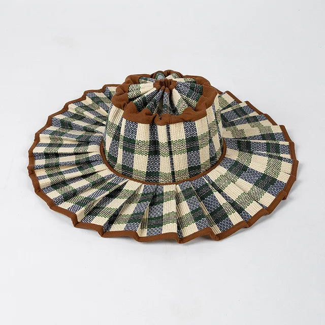 Cocoa Yacht Club Casual Plaid Wide Brim Hat