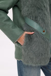 ⇆ Reversible Hooded Wool Blend Jacket