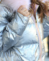 ⇆ Nicole Genuine Polar Fox Reversible Down Coat