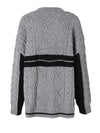 Cocoa Yacht Club Gray Striped Knit Sweater