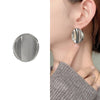 Cocoa Yacht Club Minimalist Concave Oval Earrings