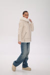 ⇆ Reversible Hooded Wool Blend Jacket
