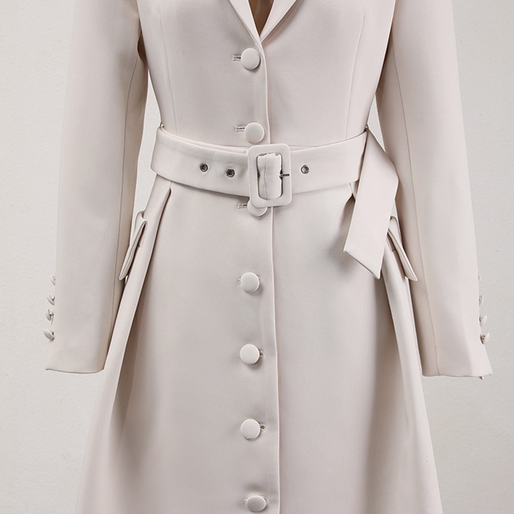 Cocoa Yacht Club Solid Trench Coat