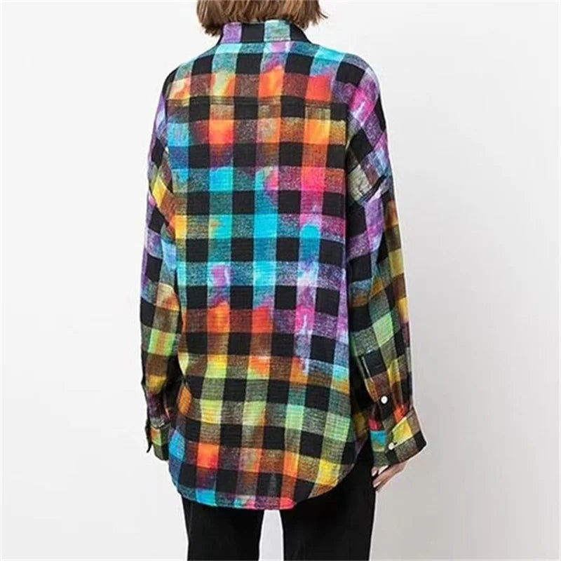 Cocoa Yacht Club Rainbow Plaid Shirt