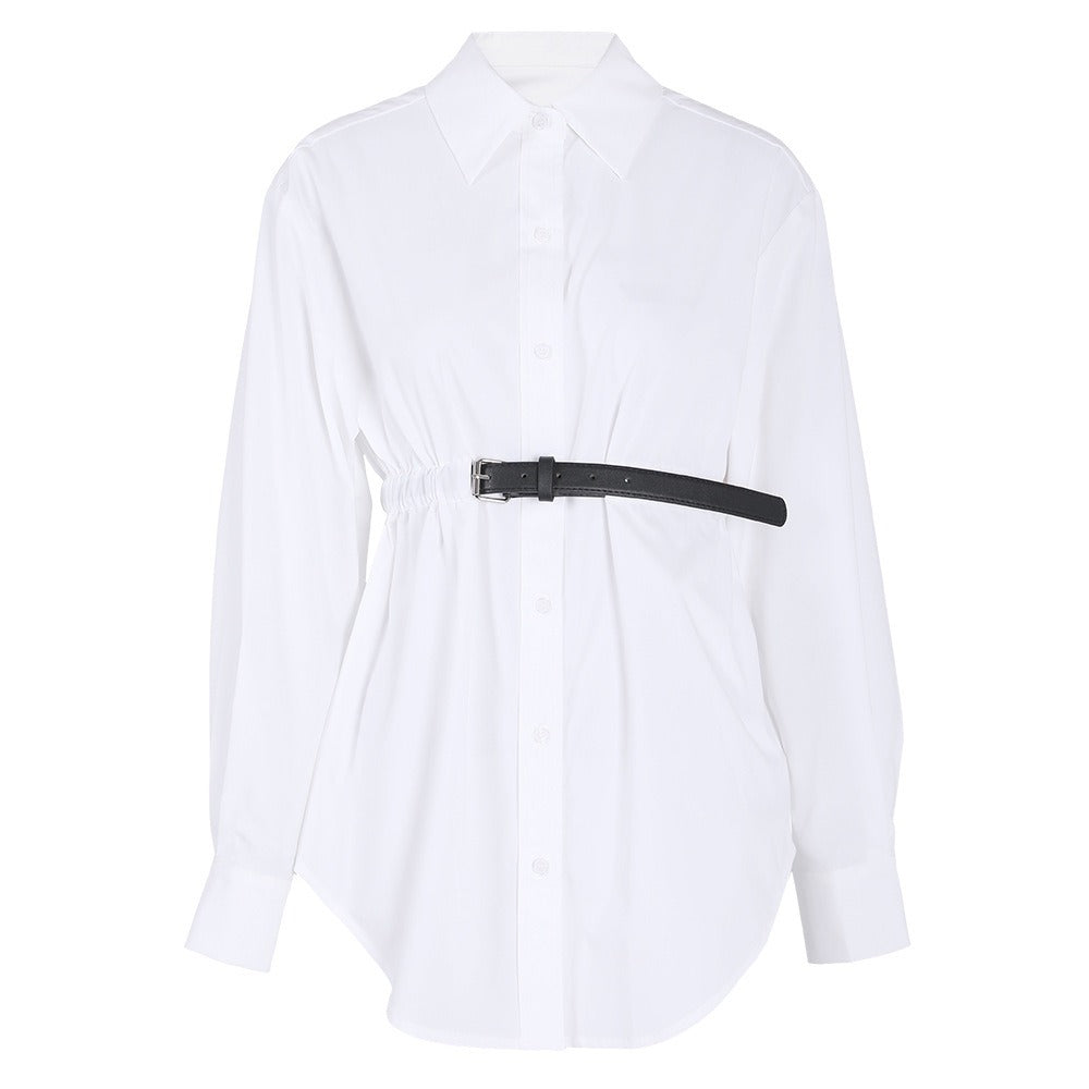 Cocoa Yacht Club White Belted Shirt