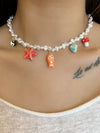 Cocoa Yacht Club Starfish & Coral Handmade Beaded Necklace