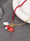 Cocoa Yacht Club Starfish & Coral Handmade Beaded Necklace