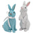 Colette and Milo Rattan Bunnies - Pair