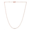 Double Extendable Diamond Cut Cable Chain in Rose Gold (0.87 mm)