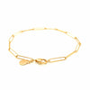 14k Yellow Gold Wire Paperclip Bracelet(2.70 mm)