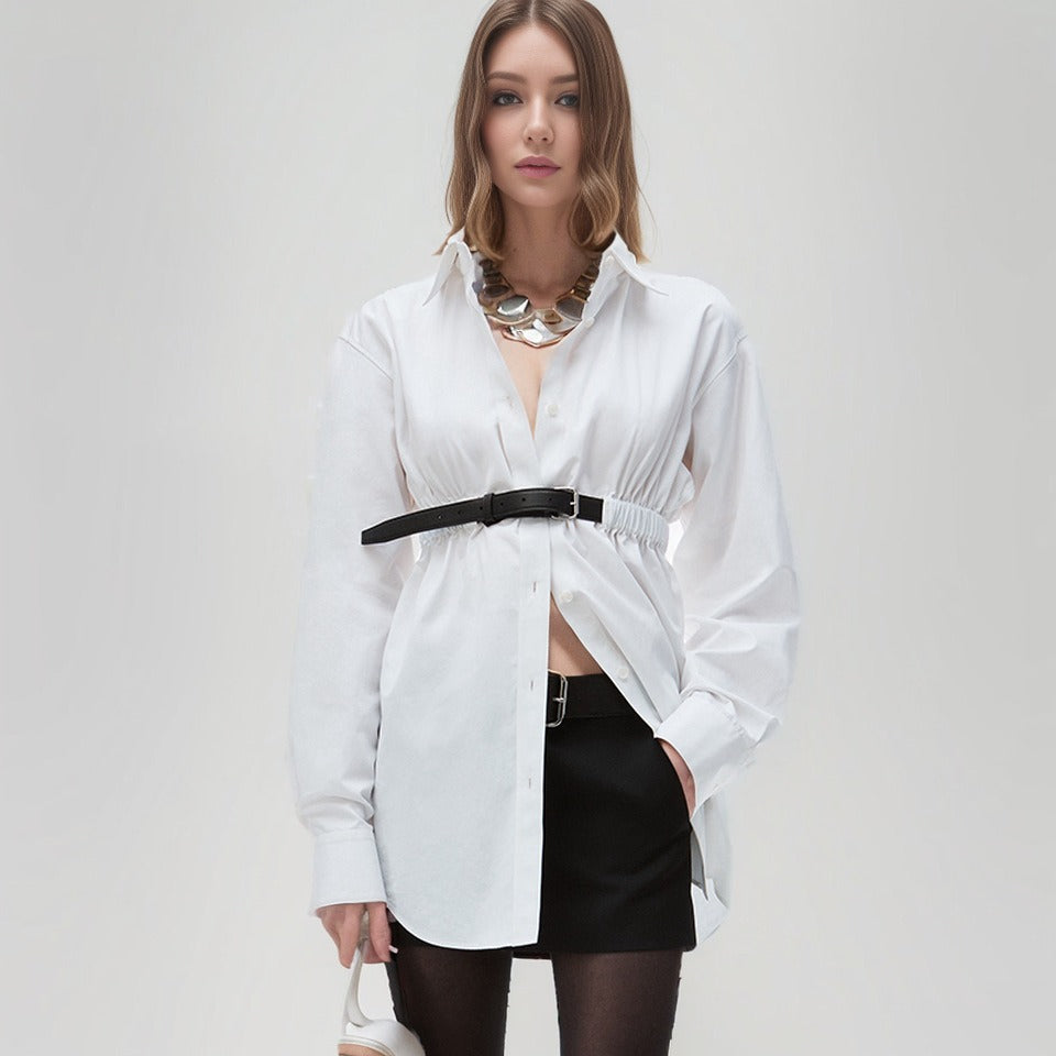 Cocoa Yacht Club White Belted Shirt