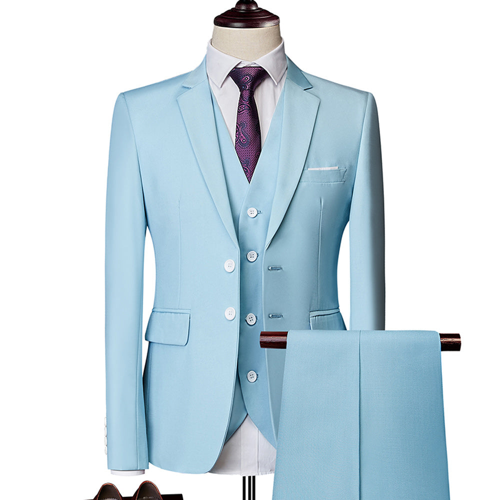 Cocoa Yacht Club Green Slim Fit Suits 3Pcs Set (Jacket + Pants + Vest)