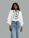 Cocoa Yacht Club Edge Bandage Chiffon Shirt