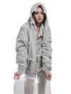 Cocoa Yacht Club Gray Hooded Drawstring Pearl Pants Suit