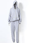 Cocoa Yacht Club Gray Hooded Drawstring Pearl Pants Suit