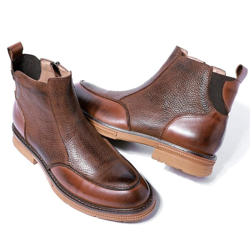 Cocoa Yacht Club Full Grain Leather Retro Boots