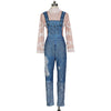 Cocoa Yacht Club Diamond Encrusted Denim Overalls