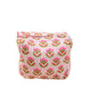 Pink Block Print Zipper Pouch