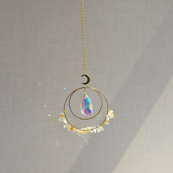 Citrine & Crystal Suncatcher