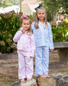 Blue Pumpkin Check Print Pajama Set
