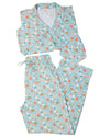 Vintage Christmas Toys Button Down Ladies Pajama- FINAL SALE