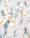 Dancing Skeleton Button Down Ladies Pajamas- FINAL SALE