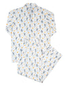 Dancing Skeleton Button Down Ladies Pajamas- FINAL SALE