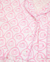 Pink Pumpkin Scallop Print Pajama Set