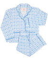 Blue Pumpkin Check Print Pajama Set
