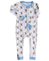 Woodland Creatures Pima Cotton Zip Up Pajamas- FINAL SALE