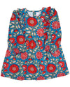 Fall Red Floral Print Dress