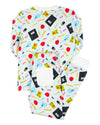 School Supplies Pajamas Set- FINAL SALE