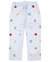 ABC 123 Embroidered Pants