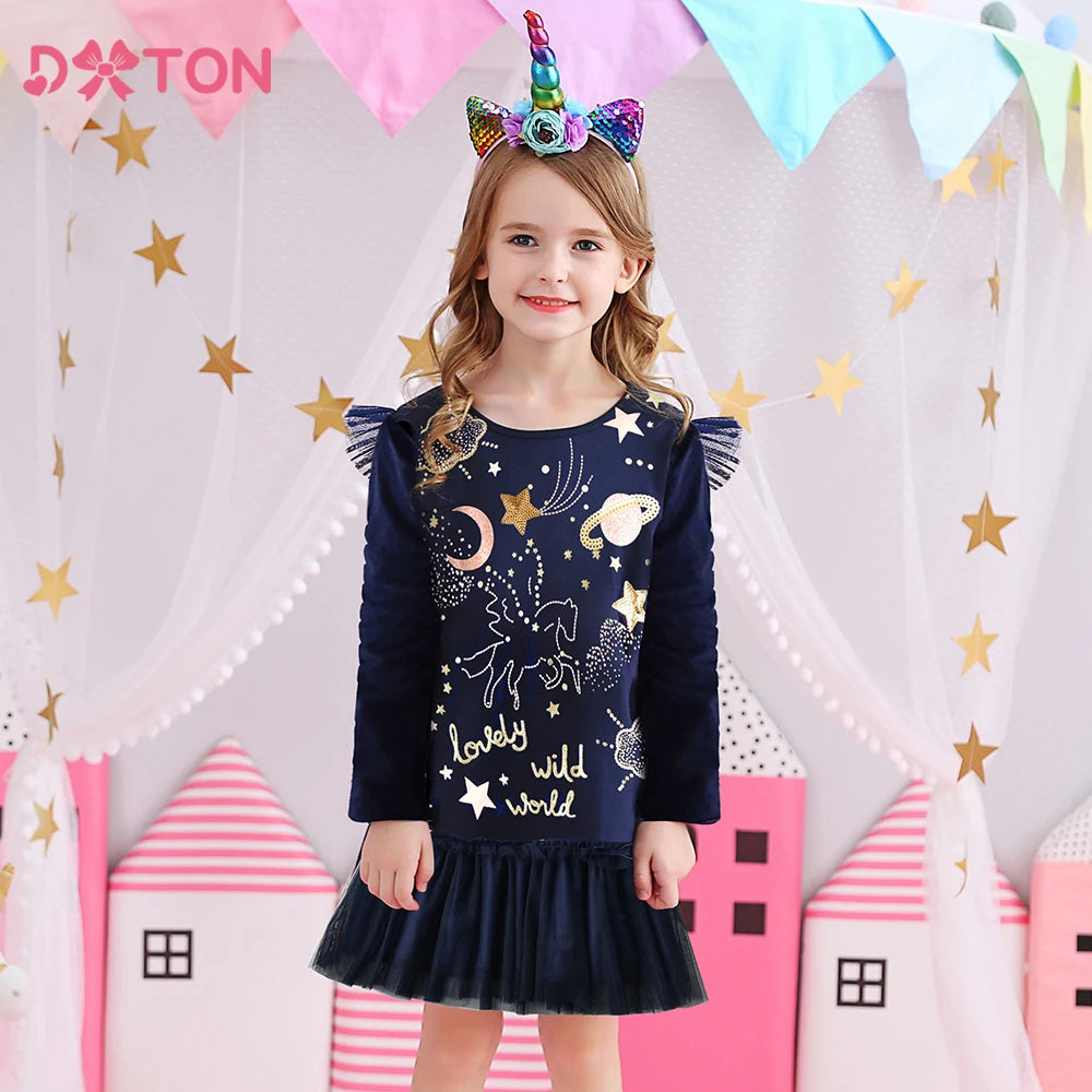 Cocoa Yacht Club Unicorn Casual Dress 3-8 Y