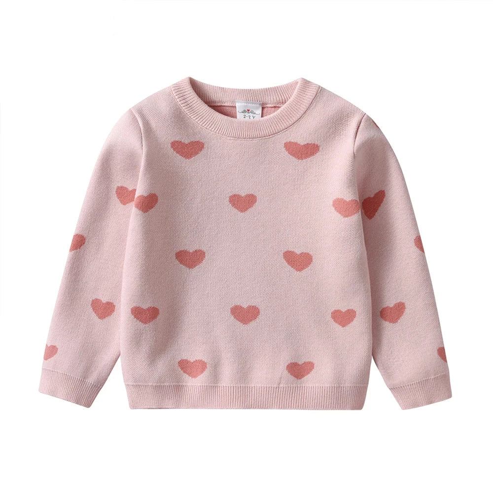 Cocoa Yacht Club Knitted Heart Pullover Sweater, 3-8Ys