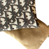 Trotter Brown & White Vintage Silk Scarf Coffee Run Keychain Bag