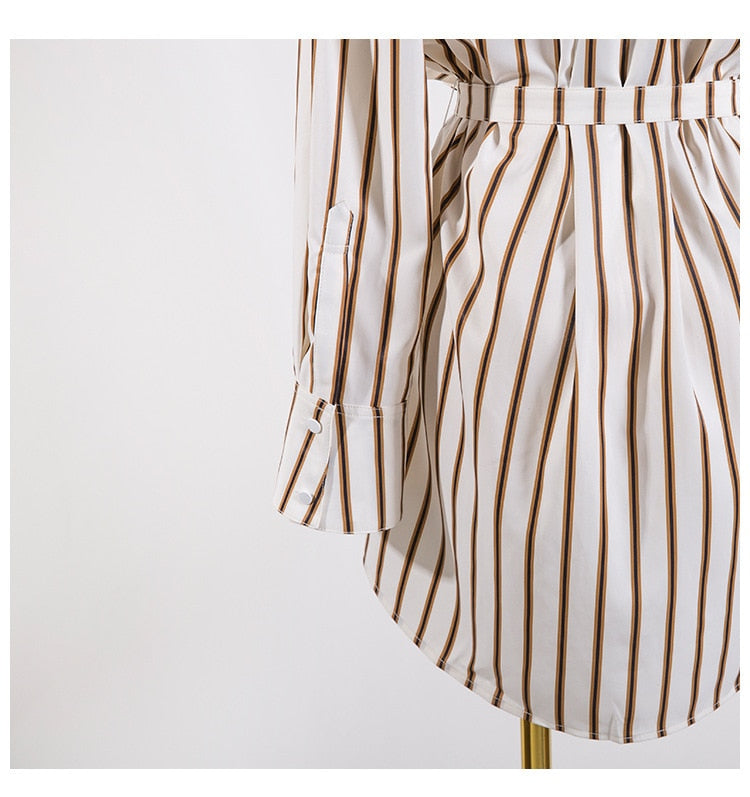 Cocoa Yacht Club Striped Pattern Shirt Blouse