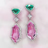 Cocoa Yacht Club Pink Crystal Earrings