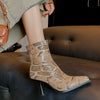 Cocoa Yacht Club Faux Alligator Ankle Boots