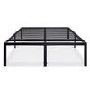 Queen size 18-inch High Rise Heavy Duty Metal Platform Bed Frame with Steel Slats